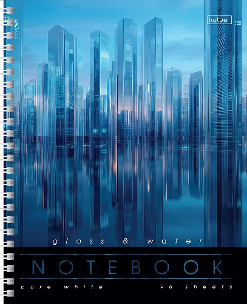 Тетрадь в линейку, 96 листов - Glass&Water, в ассортименте