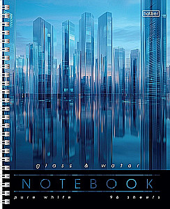 Тетрадь в линейку, 96 листов - Glass&Water, в ассортименте