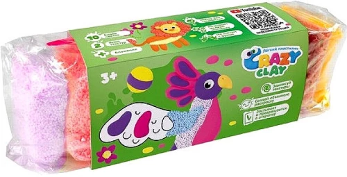 Radošuma komplekts no vieglās plastilīna - Crazy Clay. Zoodārzs