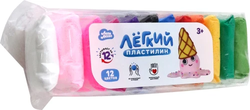 Viegls plastilīns - Molding viegli, 12 krāsas