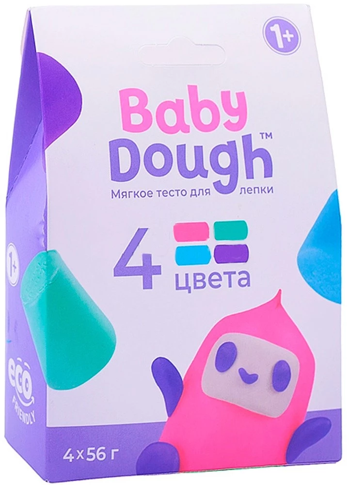 Mīkstā masa veidošanai - BABY DOUGH, 4 krāsas, №1