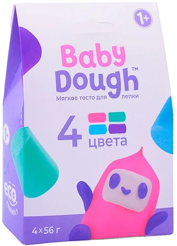 Mīkstā masa veidošanai - BABY DOUGH, 4 krāsas, №1