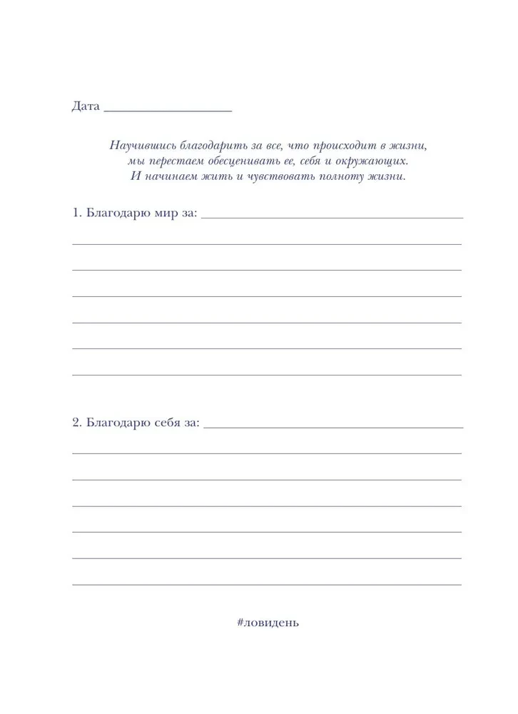 Noķer dienu. Pateicību dienasgrāmata
