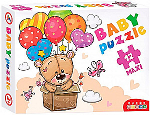Puķu puzles - 12, maksi: Lācis un gaisa baloni