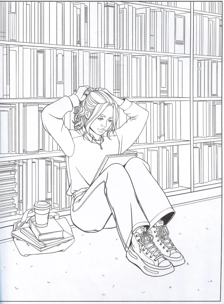 Моя первая школьная любовь. Раскраска для фанатов young adult