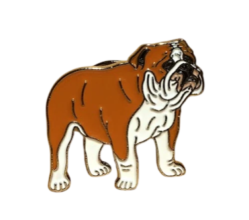 Emaljas nozīmīte - buldogs