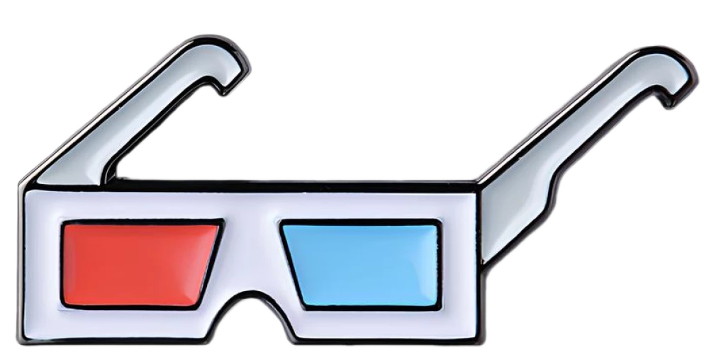 Emaljas nozīmīte - 3D brilles