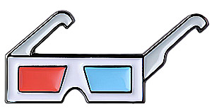 Emaljas nozīmīte - 3D brilles