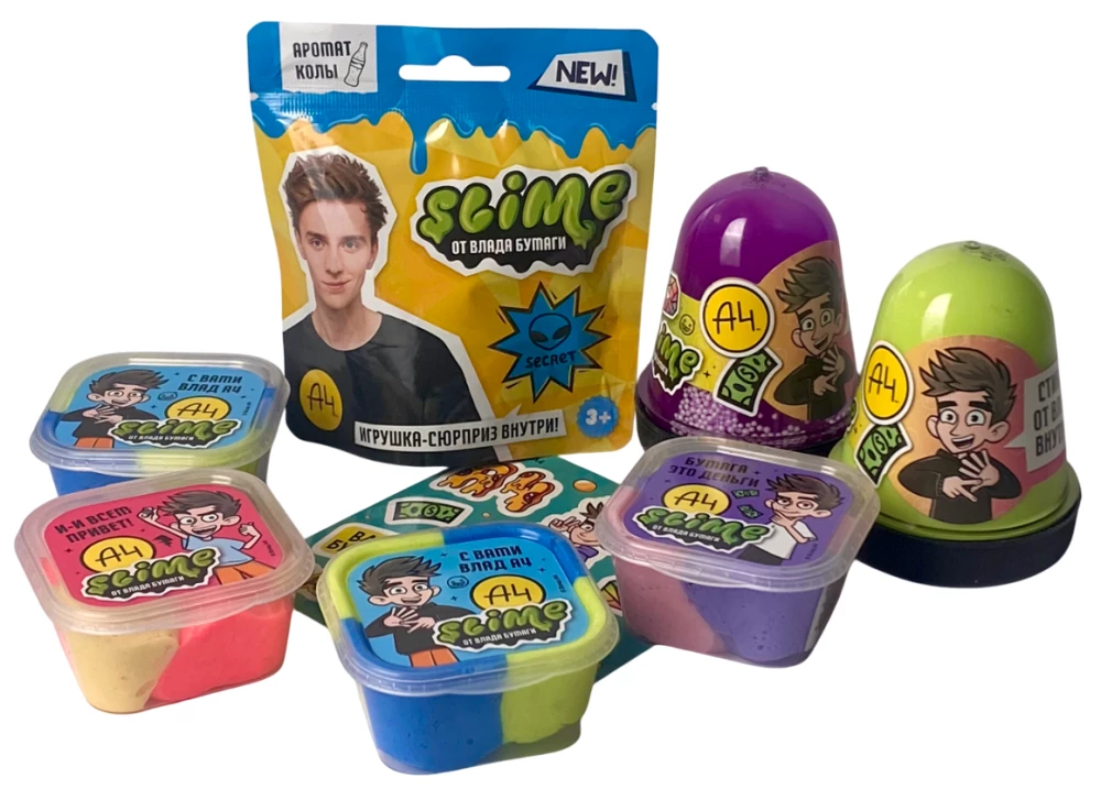 Slaimu komplekts - SLIME no Vladis Papīra. Sajauc jaunu krāsu!