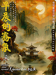 Tējas grāmata ķīniešu hieroglifu pierakstīšanai (Pagoda saulrietā)
