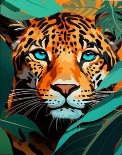Glezna pēc numuriem - Leopards džungļos