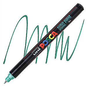 Marķieris UNI Posca PC-1MR, zaļš-metāliskais (M6)