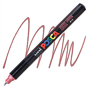 Marķieris UNI Posca PC-1MR, sarkans-metāliskais (M15)