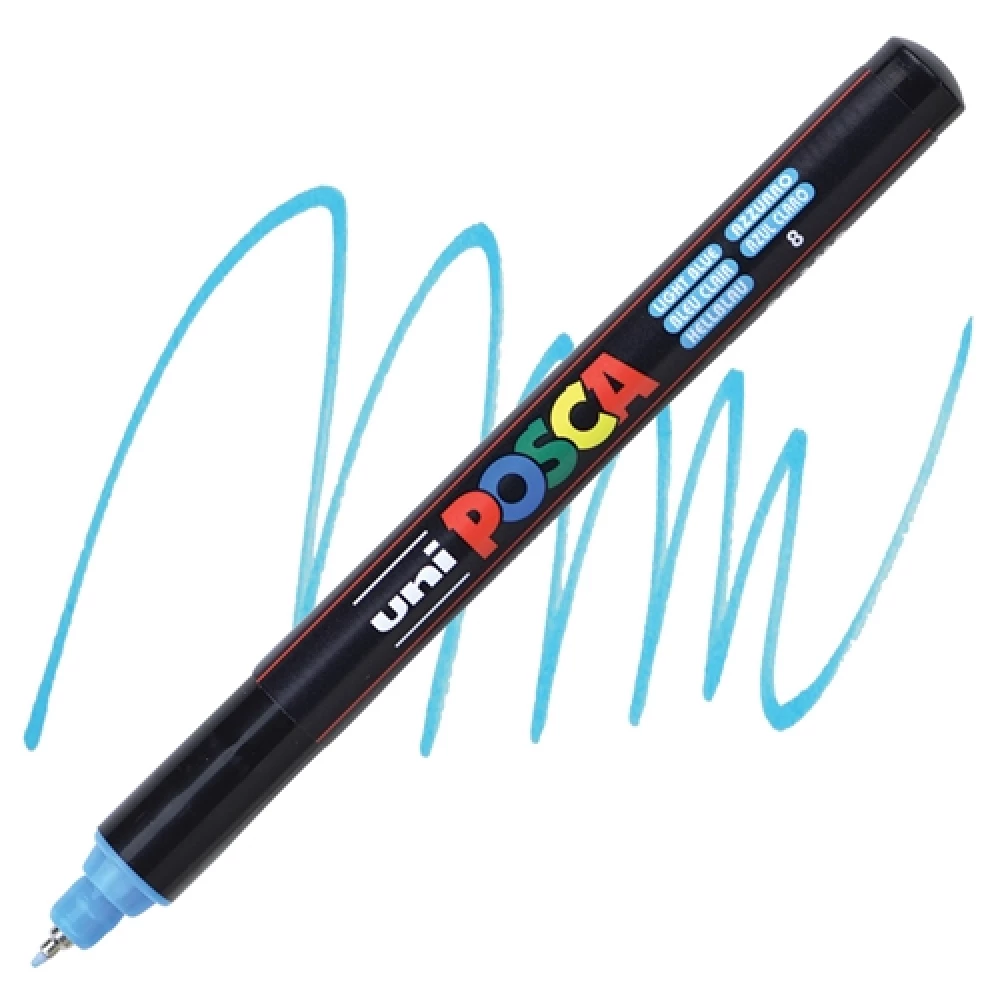 Marķieris UNI Posca PC-1MR, zils (8)