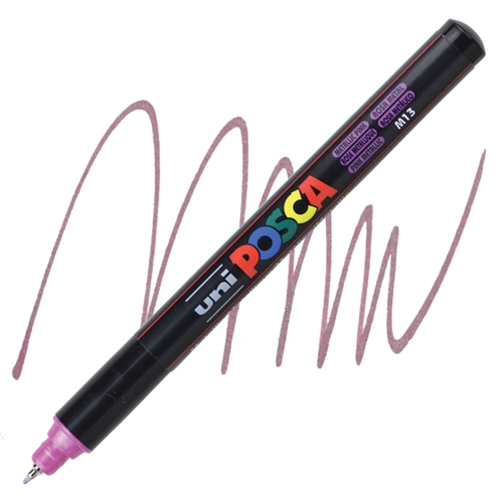 Marķieris UNI Posca PC-1MR, rozā-metālisks (M13)