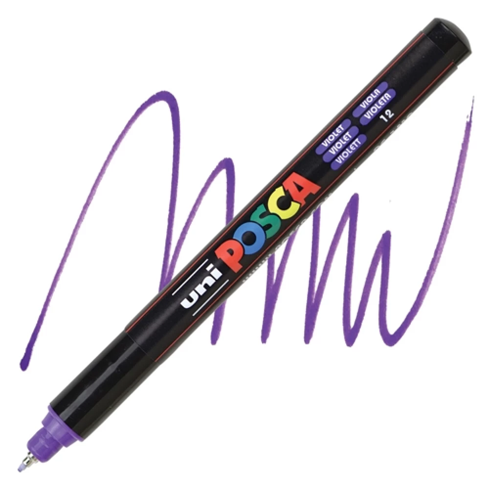Marķieris UNI Posca PC-1MR, violets (12)