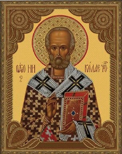 Dimanta mozaīka 5D ar uzklātu rāmīti - Nikolajs Brīnumdaris