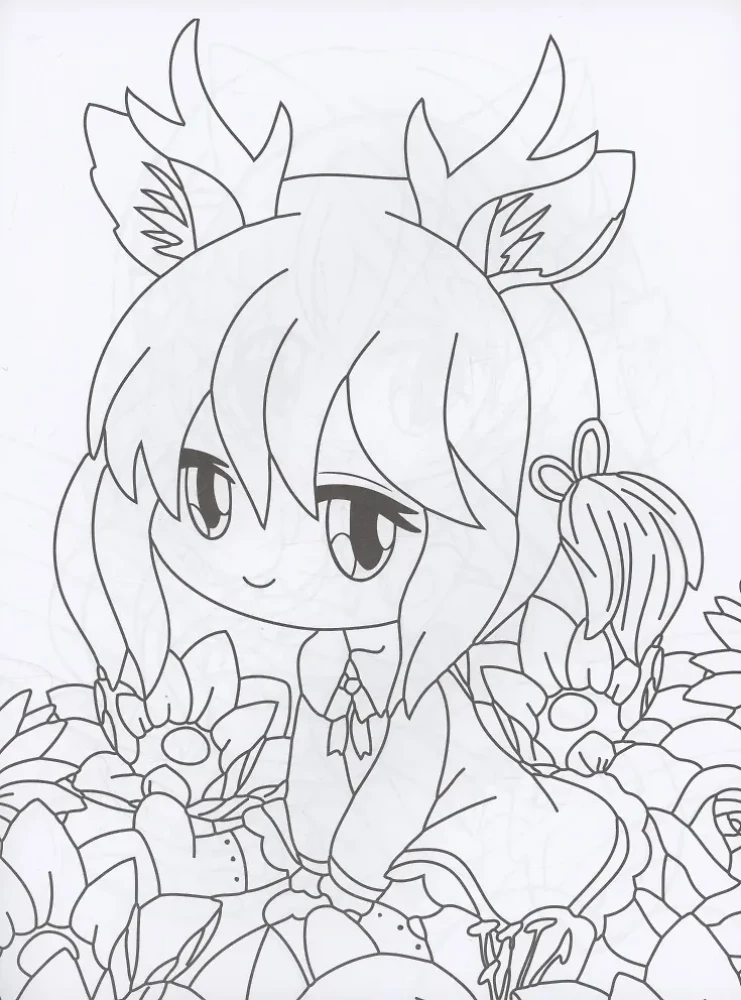 Anime krāsojamās grāmatas. Burvīgās