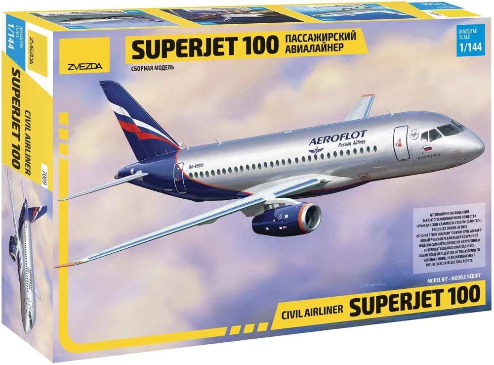 Saliekamā modeļa - Reģionālais pasažieru lidmašīna Superjet 100