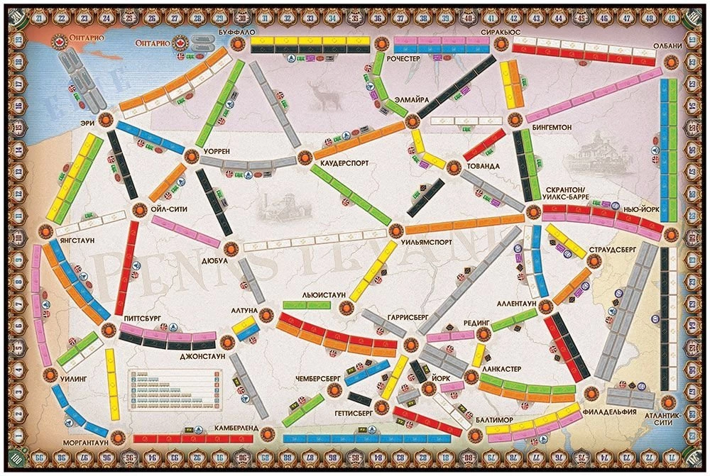 Galda spēle - Ticket to Ride. Lielbritānija. Pensilvānija (paplašinājums)