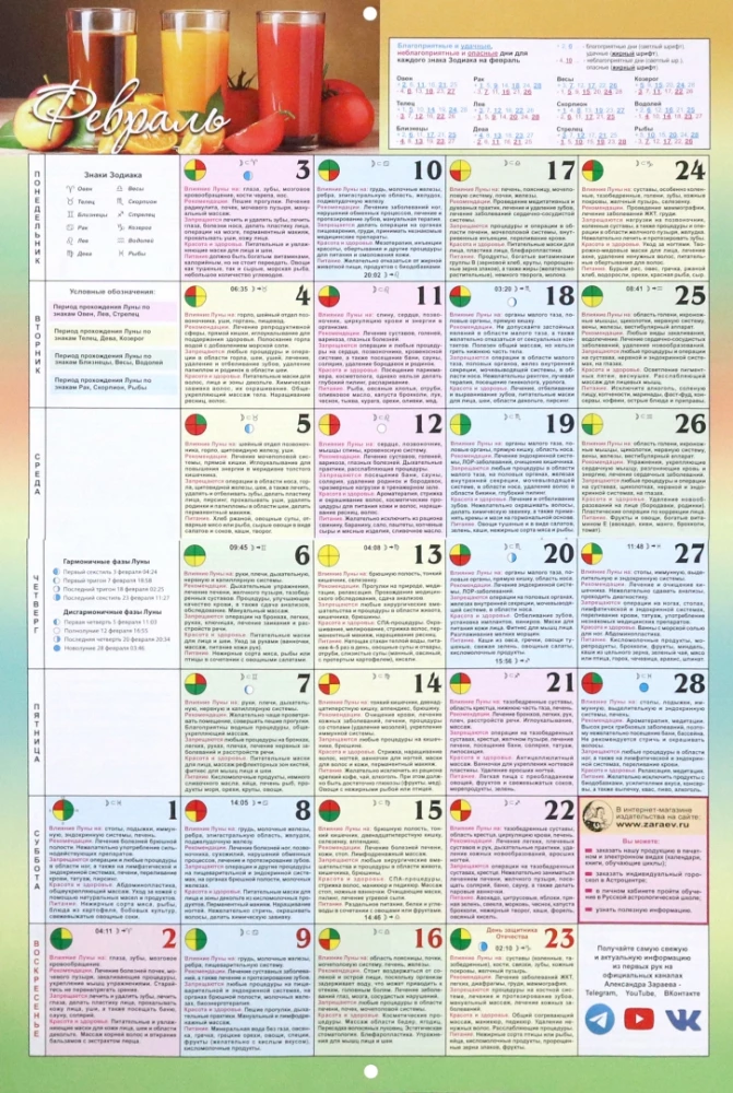 Veselības kalendārs katrai dienai 2025. gadā