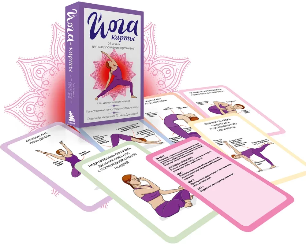 Joga kartes. 54 asanas ķermeņa veselības uzlabošanai