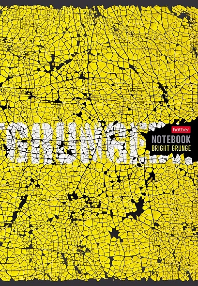 Piezīmju grāmatiņa - Spilgts grunge, A4, 80 lapas, rūtiņas, dažādībā
