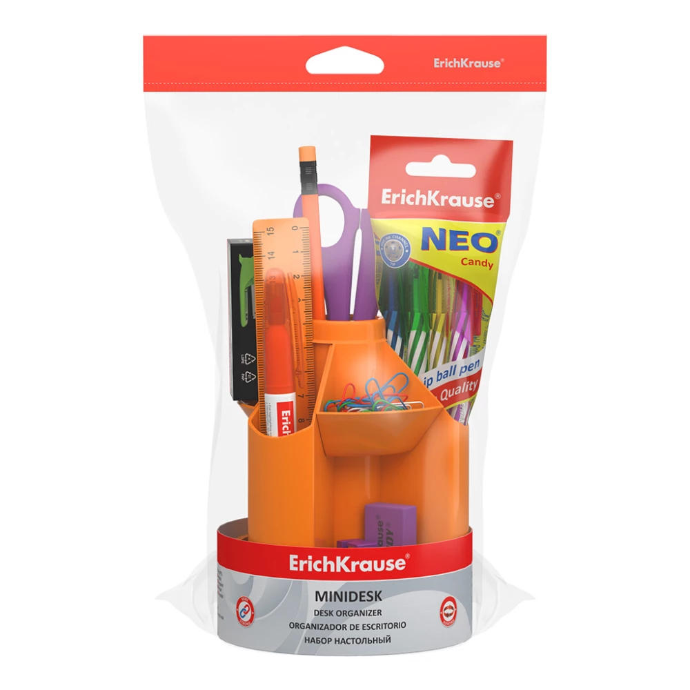 Griežta griežta plastmasas - Mini Desk, Neon Solid, oranžs