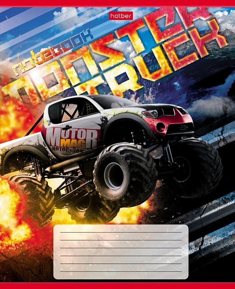 Klade - MonsterTruck, A5, 24 lapas, rūtiņa, dažādībā