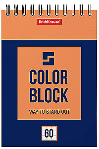 Bloknot uz spirāles - Color Block, A6, 60 lapas, rūtiņa