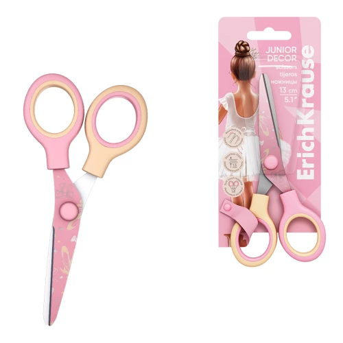 Šķēres - Junior Decor Pointes, ar rakstu uz asmeņiem, 13cm