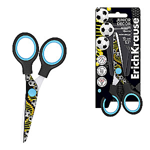 Šķēres - Junior Decor Sport DNA, ar rakstu uz asmeņiem, 13cm