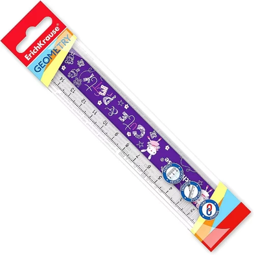 Plastmasas lineāls ar izgriezumu - Cute&Pretty, 15 cm