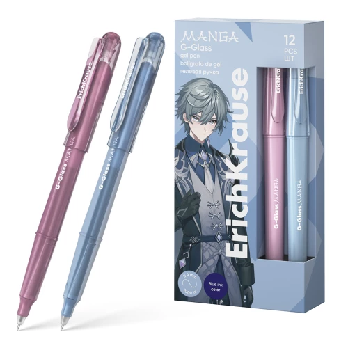 Gēla pildspalva - G-Glass Stick Manga 0.5, tintes krāsa - zila, sortimentā