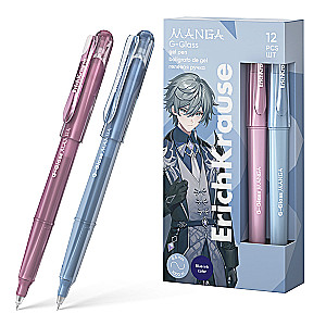 Gēla pildspalva - G-Glass Stick Manga 0.5, tintes krāsa - zila, sortimentā