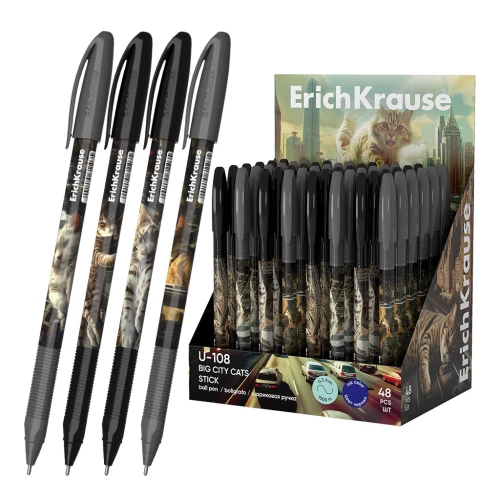 Šķērsgriezuma pildspalva U-108 Stick Big City Cats 1.0, Ultra Glide Technology, tintes krāsa - zila, dažādība