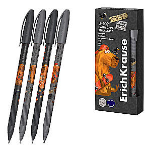 Rokas pildspalva U-109 Stick&Grip Happy Capy 1.0, Ultra Glide Technology, tintes krāsa - zila, sortimentā