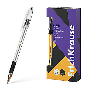 Šķidrās lodīšu pildspalva L-30 Gold Stick&Grip Classic 0.7, Super Glide Technology, tintes krāsa - melna