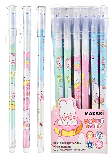 Gēla pildspalva ar dzēšamām tinte - Donut rabbit, zila, sortimentā