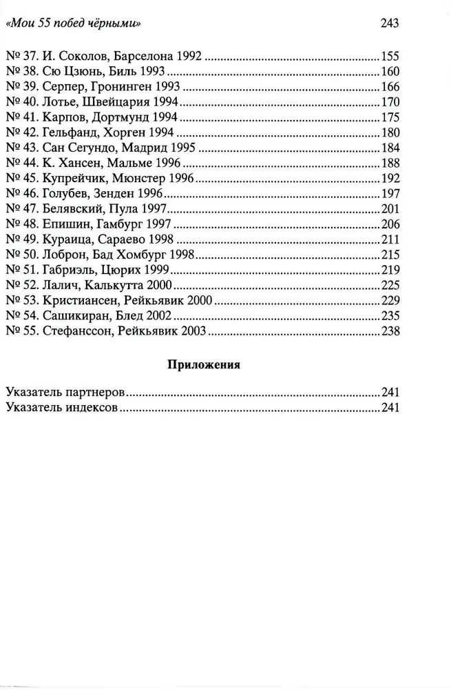 Мои 55 побед чёрными