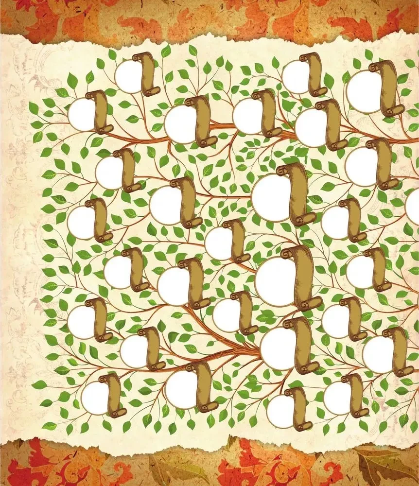 Genealoģiskā grāmata. Ģimenes koks sarkans