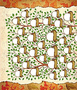 Genealoģiskā grāmata. Ģimenes koks sarkans