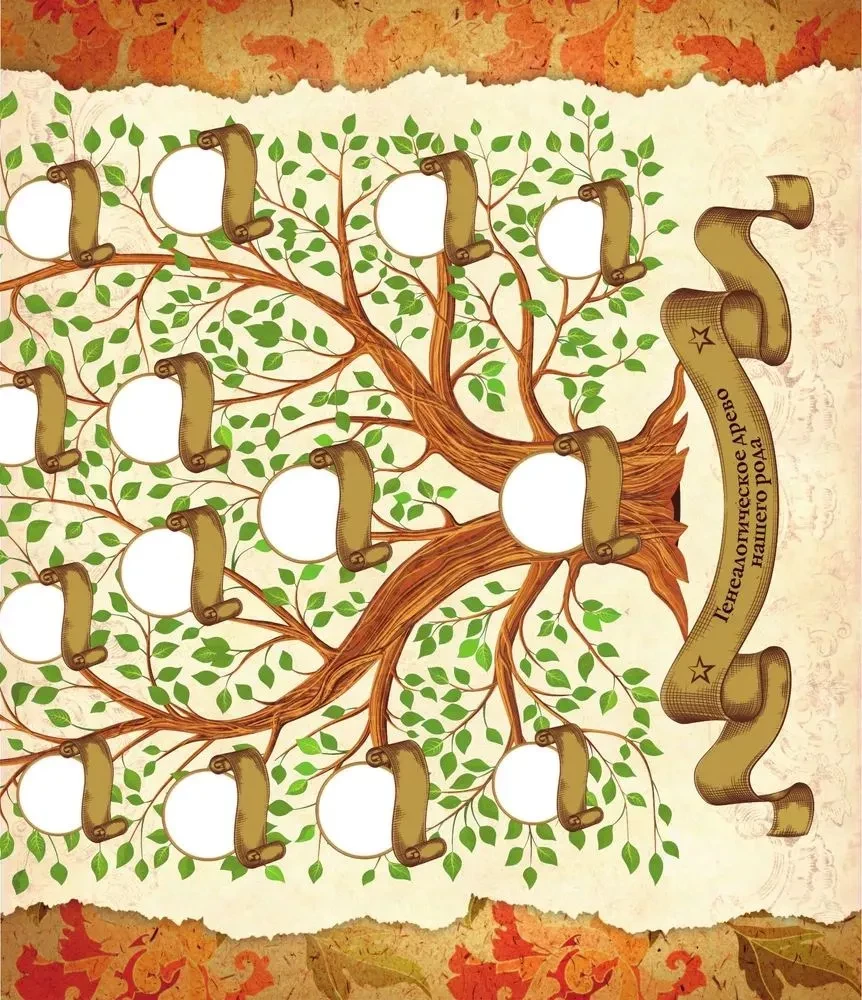 Genealoģiskā grāmata. Ģimenes koks sarkans