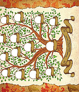 Genealoģiskā grāmata. Ģimenes koks sarkans