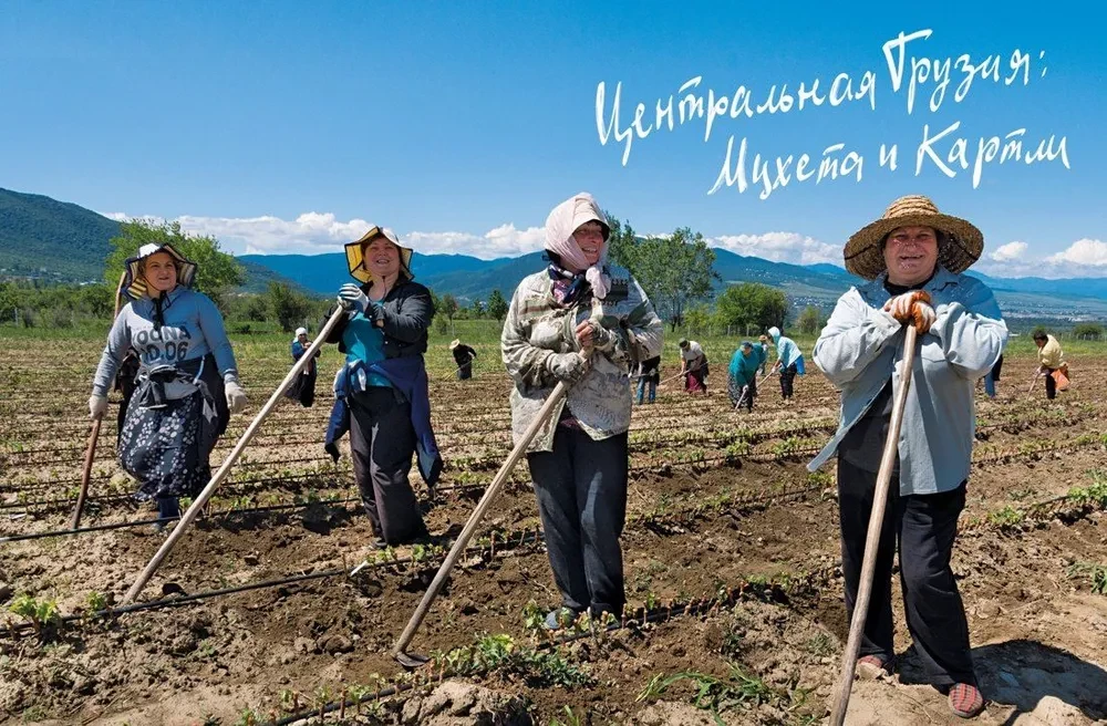 Gruzija. Cilvēki. Kalni. Vīnogas