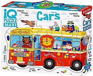 IQ Пазл. Фигурные напольные пазлы 5 штук. Напольный Машинки (Cars)