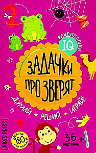 IQ attīstības uzdevumi. Uzdevumi par dzīvniekiem mapē 4+
