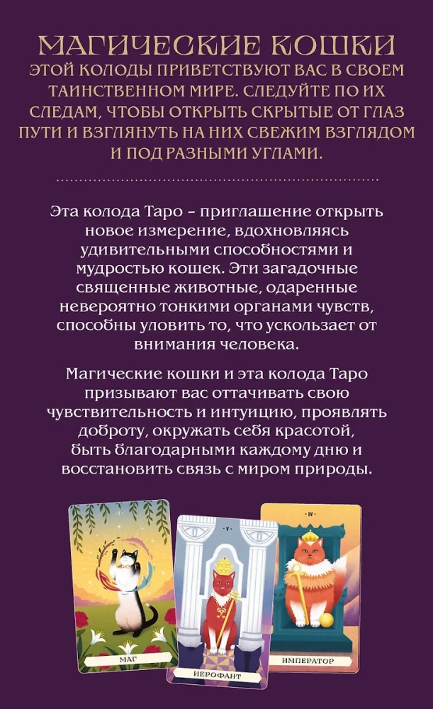 Таро магических кошек (78 карт и руководство к колоде)
