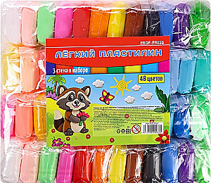 Masa veidošanai. Viegls plastilīns (48 krāsas)