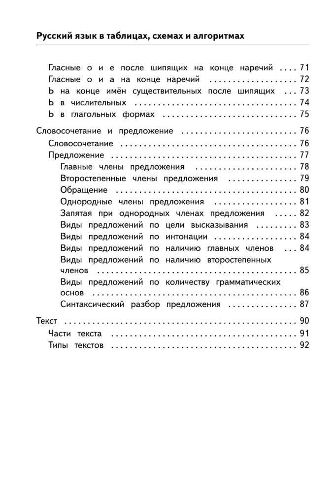 Krievu valoda tabulās, shēmās un algoritmos
